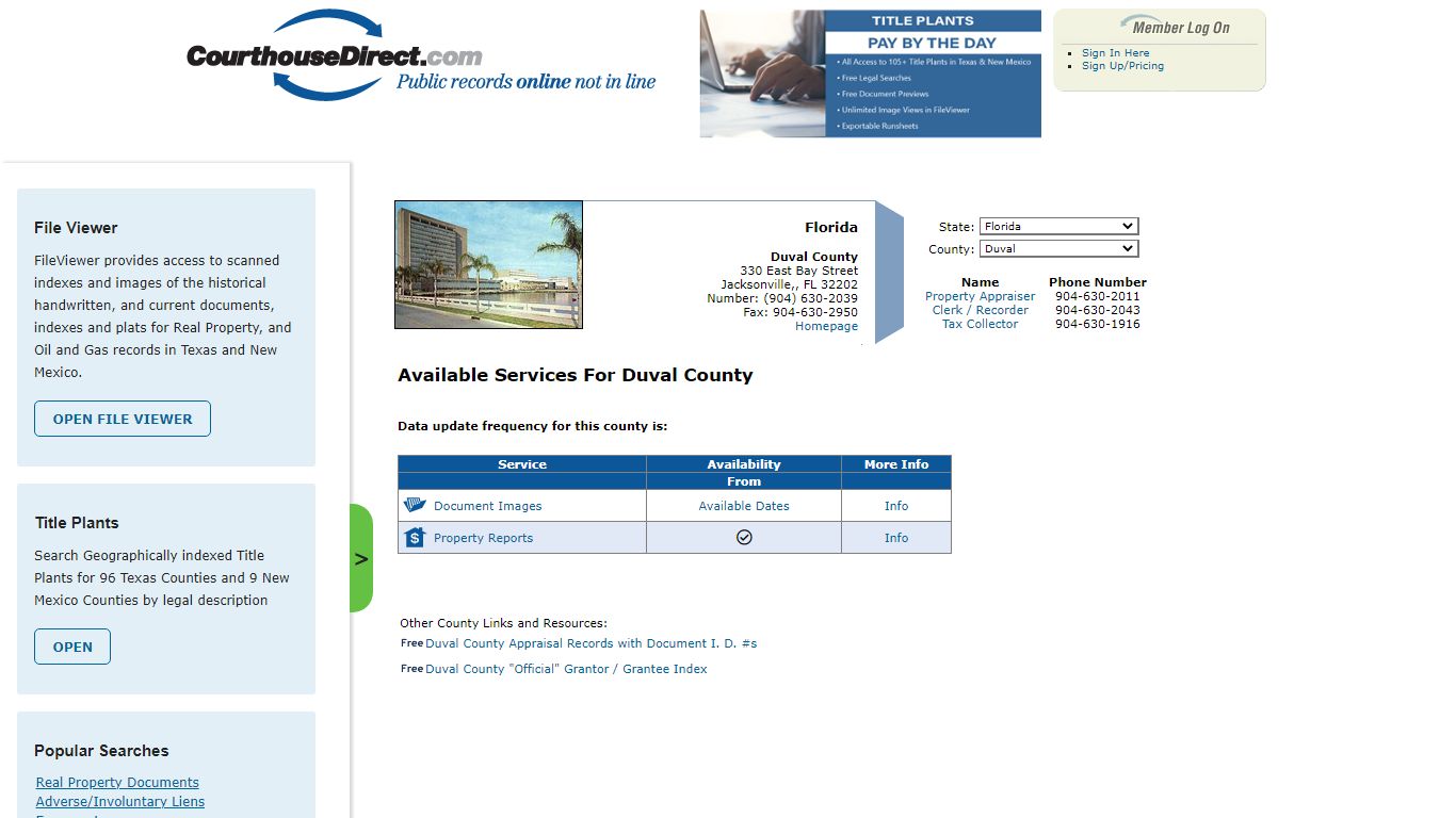 Search Duval County Public Property Records Online | CourthouseDirect.com